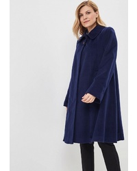 Женское темно-синее пальто