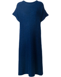 Темно-синее платье из мохера от MM6 MAISON MARGIELA