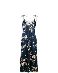 Темно-синее платье-комбинация с цветочным принтом от Giorgio Armani Vintage