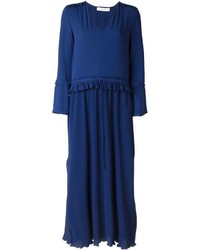 Темно-синее платье-макси со складками от See by Chloe