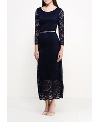 Темно-синее платье-макси от Aurora Firenze