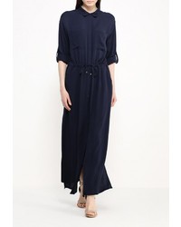 Темно-синее платье-макси от Baon