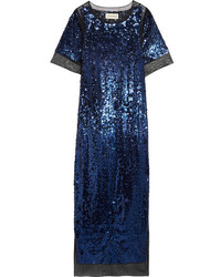 Темно-синее платье-макси от By Malene Birger