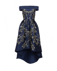 Темно-синее платье-макси от Chi Chi London