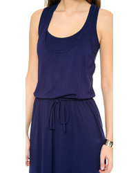 Темно-синее платье-макси от Three Dots