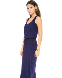 Темно-синее платье-макси от Three Dots