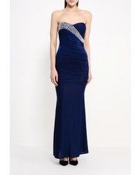 Темно-синее платье-макси от Goddiva