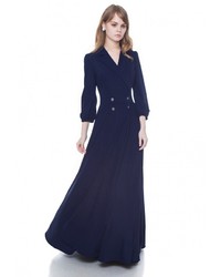 Темно-синее платье-макси от Marichuell