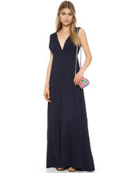 Темно-синее платье-макси от Bobi