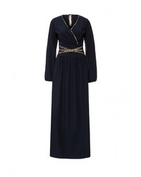 Темно-синее платье-макси от Piena