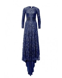 Темно-синее платье-макси от Sahera Rahmani