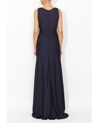 Темно-синее платье-макси от Tutto Bene