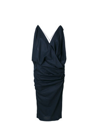 Темно-синее платье-миди от Jacquemus