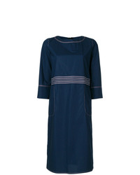 Темно-синее платье-миди от Marni