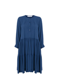 Темно-синее платье-миди от Peter Jensen