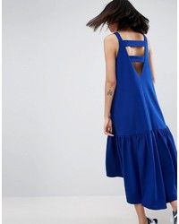 Темно-синее платье-миди от Asos