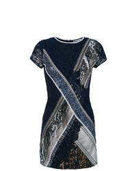Темно-синее платье прямого кроя с украшением от Martha Medeiros