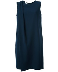 Темно-синее платье прямого кроя от Armani Collezioni