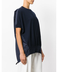 Темно-синее платье прямого кроя от DKNY