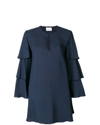 Темно-синее платье прямого кроя от Dondup