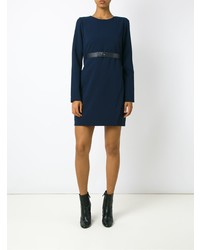 Темно-синее платье прямого кроя от Olympiah