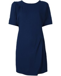 Темно-синее платье прямого кроя от MSGM