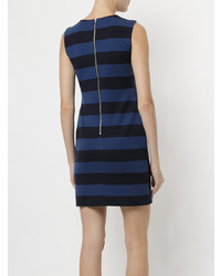 Темно-синее платье прямого кроя от Han Ahn Soon