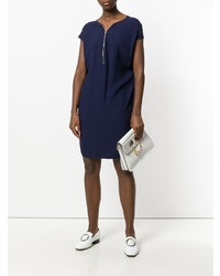 Темно-синее платье прямого кроя от Lanvin