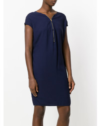 Темно-синее платье прямого кроя от Lanvin