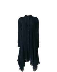 Темно-синее платье-рубашка от Chloé