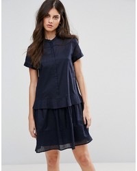 Темно-синее платье-рубашка от Max & Co.