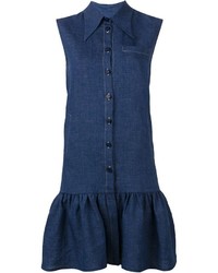 Темно-синее платье-рубашка от OSMAN