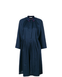 Темно-синее платье-рубашка от Vivetta
