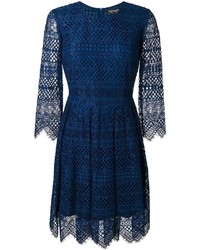 Темно-синее платье с вышивкой от Twin-Set
