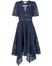 Темно-синее платье с вышивкой от Zimmermann