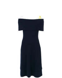 Темно-синее платье с открытыми плечами от Gloria Coelho