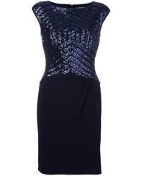 Темно-синее платье с пайетками с украшением от Lauren Ralph Lauren