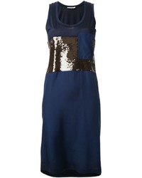 Темно-синее платье с пайетками от Jil Sander