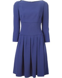 Темно-синее платье с плиссированной юбкой от Giorgio Armani