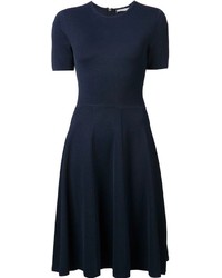 Темно-синее платье с плиссированной юбкой от Jason Wu