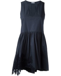 Темно-синее платье с плиссированной юбкой от P.A.R.O.S.H.