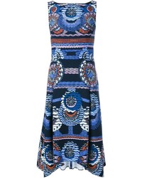Темно-синее платье с принтом от Peter Pilotto