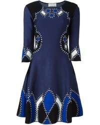 Темно-синее платье с принтом от Peter Pilotto