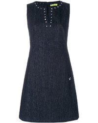 Темно-синее платье с шипами от Versace