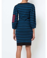 Темно-синее платье-свитер в горизонтальную полоску от Sonia Rykiel