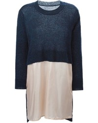 Темно-синее платье-свитер от MM6 MAISON MARGIELA