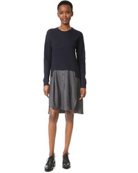 Темно-синее платье-свитер от Carven