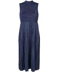 Темно-синее платье со складками от Carven