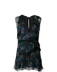 Темно-синее платье-футляр с цветочным принтом от IRO