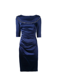 Темно-синее платье-футляр от Talbot Runhof